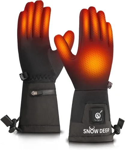 Guantes térmicos para hombres y mujeres, batería recargable, para motocicleta, esquí, calentador de nieve, guantes para artritis