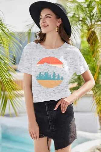Miniatura 4 de Camiseta de aventura para mujer, para senderismo, senderismo, entrenamiento, casual, al aire libre, atlética, de manga corta