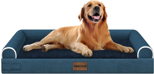 Miniatura 120 de Cama ortopédica lavable para perros medianos y grandes: cama con cojines de apoyo para perros medianos y grandes, cama impermeable de espuma tipo