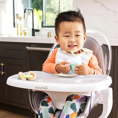 Miniatura 3 de Taza de pajita Munchkin con tapa removible, para bebés y niños pequeños de 6 meses en adelante, 4 onzas, silicona, menta