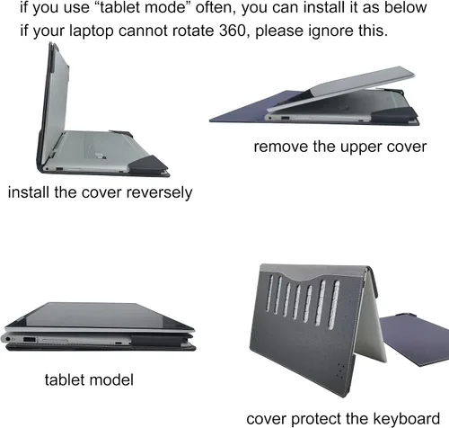 Miniatura 5 de Funda para portátil HP Envy X360 15-fe 15t-fe 15t-fe 15.6" 2 en 1 y Envy X360 15-fh 15z-fh [Do Check Model] Funda para computadora portátil Funda