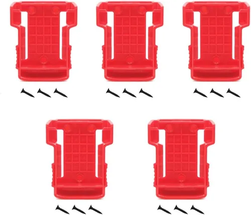 5 paquetes de soporte de batería para Milwaukee soporte de muelle de montaje de batería apto para M18 48-11-1850 18V