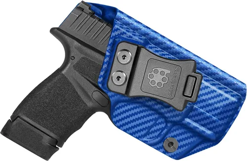 Miniatura 11 de Amberide IWB - Funda Kydex para Springfield Armory Hellcat, transporte oculto microcompacto, sin óptica/sin láser, inclinación ajustable, retención