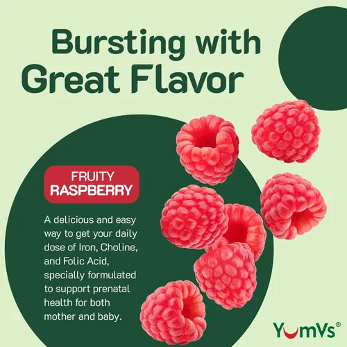 Miniatura 4 de YumVs - Gomitas prenatales para mujer, vitaminas prenatales para mujeres con ácido fólico, hierro y colina, vitaminas vegetarianas y kosher