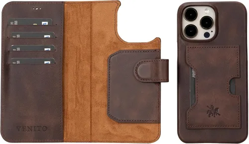 Miniatura 119 de Venito Florence - Funda de piel compatible con Samsung Galaxy S9, extra segura con bloqueo RFID, cartera desmontable para teléfono (gris decolorado)