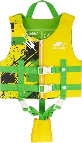 Gogokids Chaleco de natación para niños pequeños, chaleco de natación de alta calidad para niños de 30-40-50-60-70-80 libras, flotadores para niños