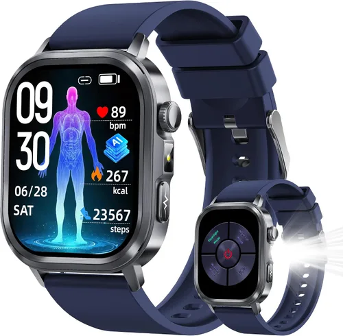 Miniatura 10 de AMOLED - Relojes inteligentes para hombres y mujeres, rastreador de actividad física con monitor de frecuencia cardíaca, estrés y sueño 24/7