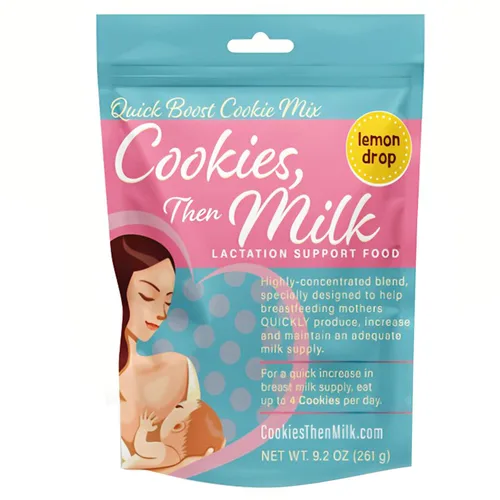 COOKIES, THEN MILK Mezcla de galletas de lactancia Quick Boost con avena, suplemento de bombeo y lactancia materna para suministro de leche materna,