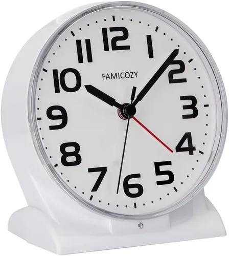 Miniatura 7 de FAMICOZY Reloj despertador con retroiluminación automática, silencioso sin tictac para personas mayores con problemas de visión, fácil