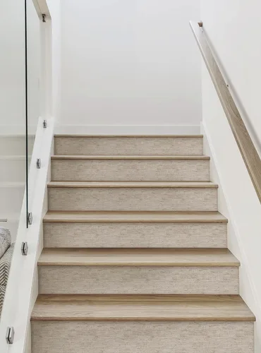 Miniatura 6 de Canvas Look - Tiras elevadoras para escaleras (6 unidades, 48 pulgadas de ancho x 7 pulgadas de alto, gris claro)