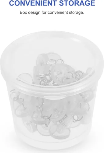 Miniatura 5 de EXCEART Tachuelas de plástico y metal para sofá, 50 unidades, clavos en espiral para tapicería, muebles decorativos