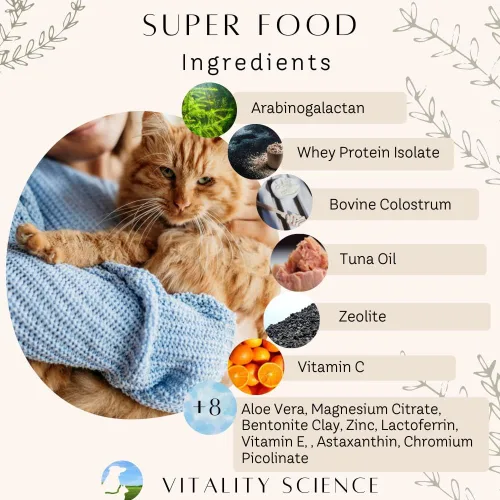 Miniatura 3 de Vitality Science Súper alimento para gatos Suplemento multivitamínico y mineral de alta potencia Aumenta la energía y la vitalidad 100%