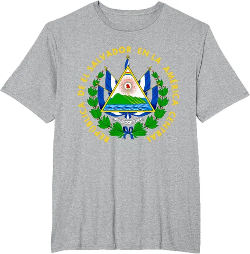 Miniatura 47 de Camiseta con diseño de emblema de la bandera de El Salvador
