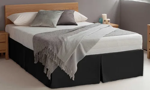 Miniatura 2 de LUX Décor Falda de Cama King de 16 Pulgadas de Caída - Falda de Cama Plisada de Microfibra Cepillada - Fácil Ajuste, Resistente a Arrugas y Negro