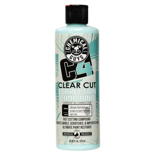 Chemical Guys C4 Clear Cut - Compuesto de corrección profesional para pintura de automóviles, camiones, SUV y RV - Eliminador de microrrayas,