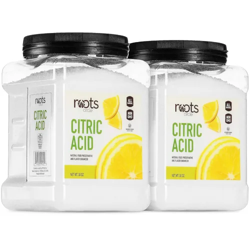 Miniatura 10 de Roots Circle Ácido Cítrico Totalmente Natural 1 Paquete - 1.87 Libras Kosher para Pascua Judía Potenciador del Sabor de Grado Alimenticio