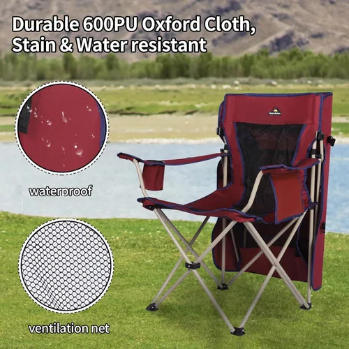 Miniatura 6 de Silla de playa con toldo – Silla plegable al aire libre con toldo de protección solar completa – Ideal para camping, césped, deportes, picnic
