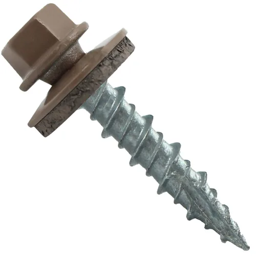 Miniatura 49 de Tornillos para techo de metal: (250) 10 x 1 sin pintura galvanizados con cabeza hexagonal para techo de chapa. Tornillos autoiniciados de metal