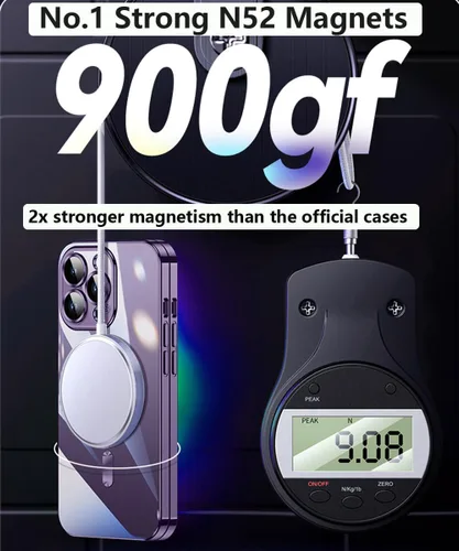 Miniatura 4 de Funda magnética para iPhone 12 Pro Max transparente compatible con MagSafe Funda protectora de lente de cámara integrada para iPhone 12 Pro Max