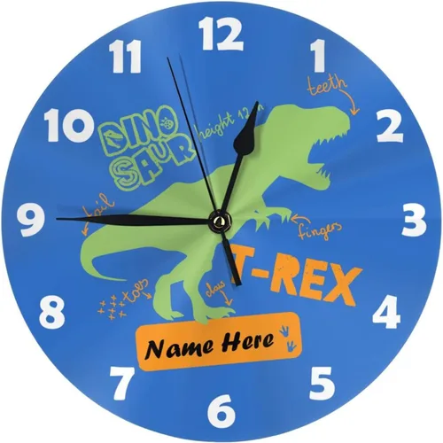 Miniatura 16 de Reloj de pared personalizado con diseño de unicornio y rosa con purpurina para habitación de los niños, reloj de pared personalizado con nombre