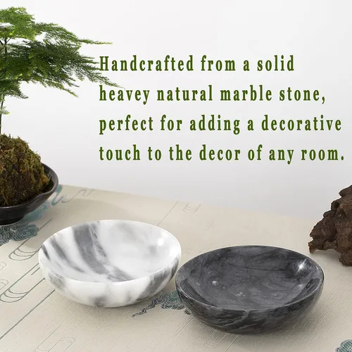 Miniatura 6 de Cuencos decorativos pequeños de 4.72 pulgadas, cuencos decorativos de mármol natural para decoración del hogar, cuenco para llaves, pieza central