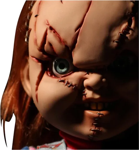 Miniatura 6 de Mezco Toyz Juegos para niños Figura de acción Chucky que habla, megaescala, 15 pulgadas