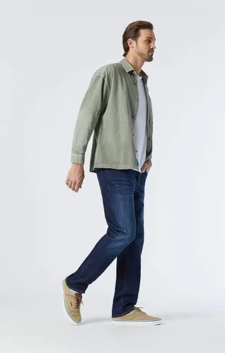 Miniatura 4 de Mavi Jeans Mens Zach ascenso Regular pierna recta en azul negro Williamsburg