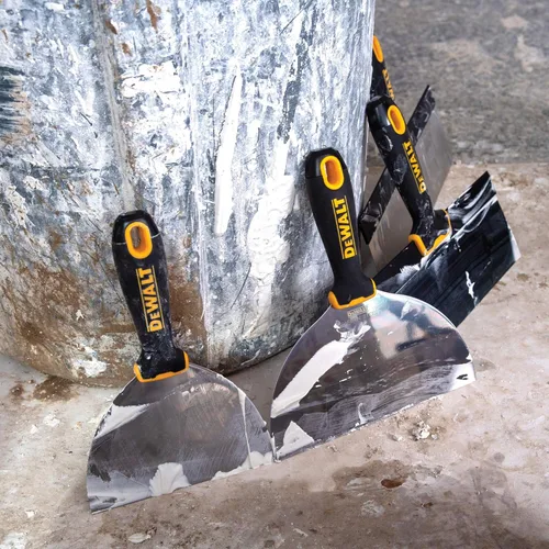 Miniatura 5 de DEWALT Juego de Espátulas para Encintado de Acero Inoxidable y Bandeja para Masilla Espátulas para Encintado de 8, 10, 12 Pulgadas, Bandeja