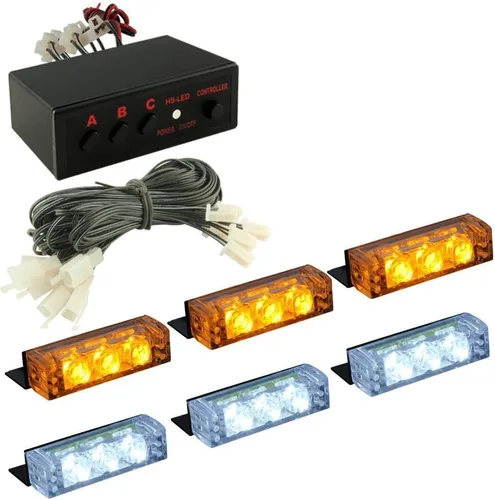 Miniatura 6 de DIYAH Luces estroboscópicas de advertencia de peligro de emergencia LED de alta intensidad LED de alta intensidad para parabrisas de tablero