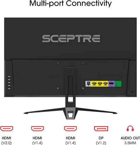 Miniatura 4 de Sceptre Monitor para juegos IPS de 24 pulgadas, 165 Hz, 144 Hz, Full HD (1920 x 1080), FreeSync Eye Care FPS RTS DisplayPort HDMI Altavoces
