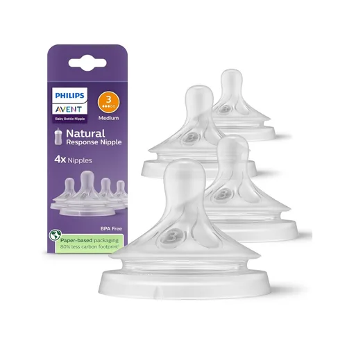 Miniatura 11 de Philips Avent Tetinas de respuesta natural, flujo rápido (flujo 4), paquete de 4, SCY964/44