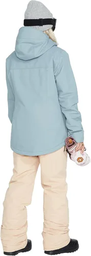 Miniatura 5 de Volcom Chaqueta con capucha Bolt para mujer, con aislamiento para snowboard y esquí, Negro