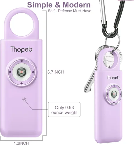 Miniatura 3 de Thopeb – La alarma de seguridad personal original para mujeres Autodefensa – Llavero de sirena de autodefensa para adultos mayores y niños – Sirena