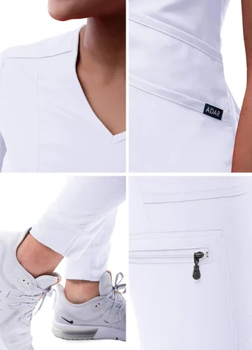 Miniatura 5 de Adar Pro - Conjunto médico moderno para mujer - Camiseta médica moderna con cuello en V y pantalón médico, pantalón de yoga