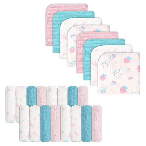 Miniatura 12 de softan Toallitas para bebé, paquete de 24 toallitas de baño para bebé extrasuaves y ultra absorbentes, toallitas faciales para bebé unisex