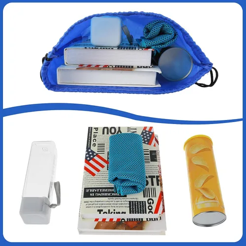 Miniatura 5 de Bolsas con cordón para gimnasio, NegroAzul, Moda