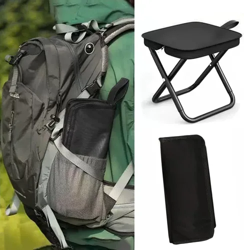 Rytinazzz Taburete plegable portátil y silla plegable, silla portátil ligera para adultos, soporta hasta 250 libras, pequeño taburete de campamento
