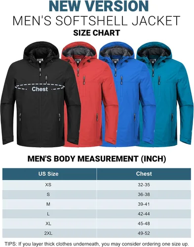 Miniatura 6 de Outdoor Ventures Chaqueta impermeable plegable para hombre, rompevientos ligera con capucha..