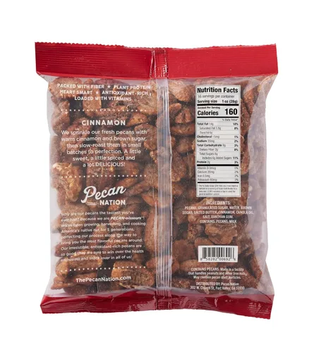 Miniatura 2 de Pecan Nation Mitades de nuez pecana de Georgia tostadas con canela, 16 oz., Natural, Sin conservantes, Ricas en antioxidantes, Sin OMG, Aperitivo