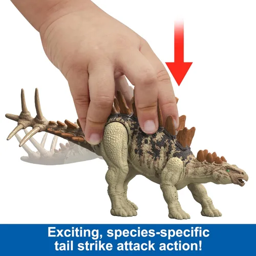 Miniatura 2 de Mattel Juguete de dinosaurio Jurassic World Strike Attack con acción de un solo golpe y articulaciones móviles, figura de acción Tuojiangosaurus