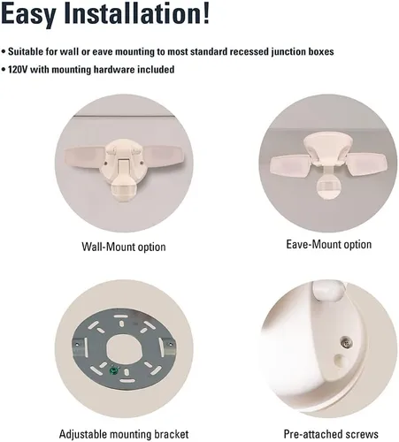 Miniatura 6 de HALO Luz LED de inundación y seguridad para exteriores, activada por movimiento, del atardecer al amanecer, 1420 lúmenes, bronce
