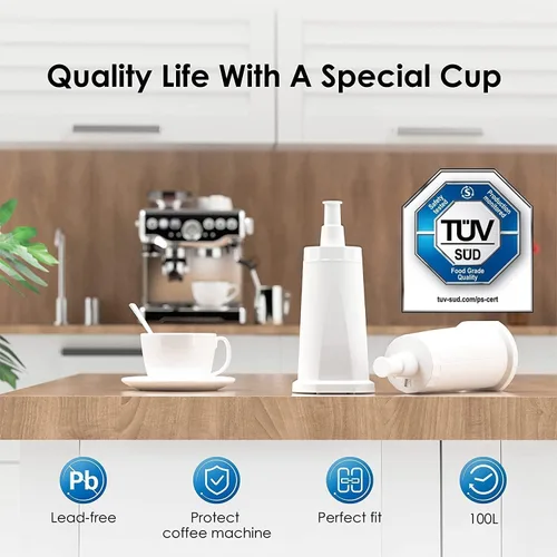 Miniatura 3 de Waterdrop Filtro de agua de repuesto para máquina espresso Breville Barista Touch BES880 BES881, Oracle Jet BES985, Oracle Touch BES990, doble