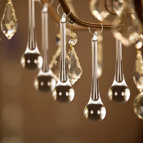 Miniatura 5 de Whaline 40 Piezas Adornos Colgantes de Cristal de 3 Pulgadas Transparentes en Forma de Lágrima Decoración de Candelabro Adornos Colgantes de Vidrio