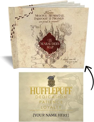 Miniatura 20 de Harry Potter - Marauder's Map Sketchbook - Contains Personalized Gryffindor Certificate and 5 Blank Parchment Papers - Officially Licensed