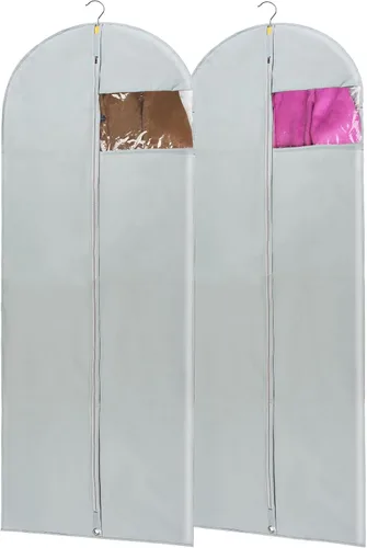 Miniatura 19 de MsKitchen Paquete de 6 bolsas de ropa para colgar ropa (24 x 40 pulgadas), bolsas de traje a prueba de polvo para almacenamiento en armario, fundas