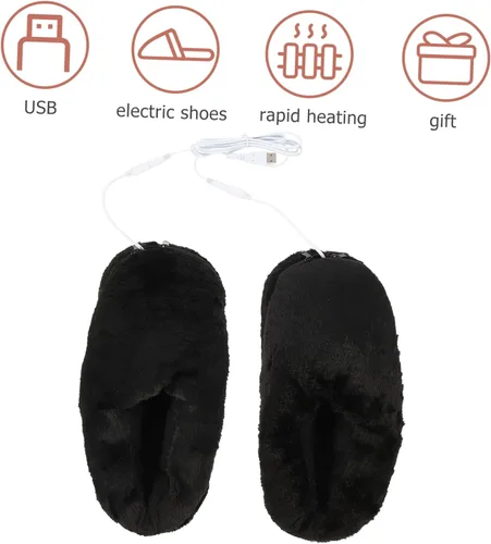 Miniatura 2 de Healeved 1 par de zapatos eléctricos USB para hombre, zapatillas de casa calentadas para hombres, zapatillas calentadas, almohadilla de calefacción