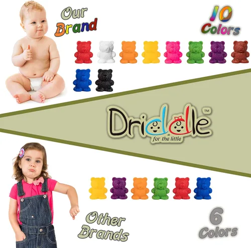 Miniatura 3 de Driddle Osos coloridos para contar con tazas a juego, 100 osos, juguete de aprendizaje de reconocimiento de clasificación, cuenta y color para niños