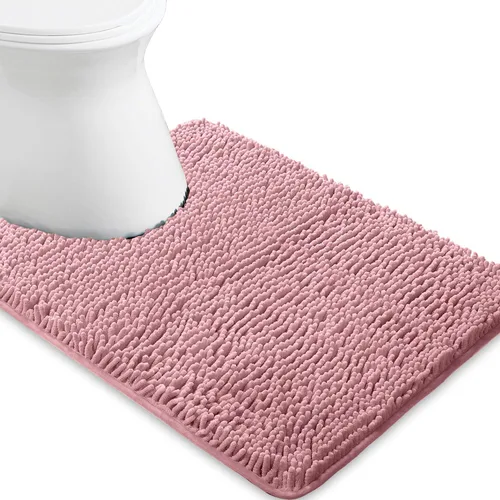 Miniatura 18 de Yeaban Alfombra de pasillo de baño de 24 x 72 pulgadas, antideslizante, alfombra de baño larga de felpilla gruesa, absorbente y lavable, alfombra