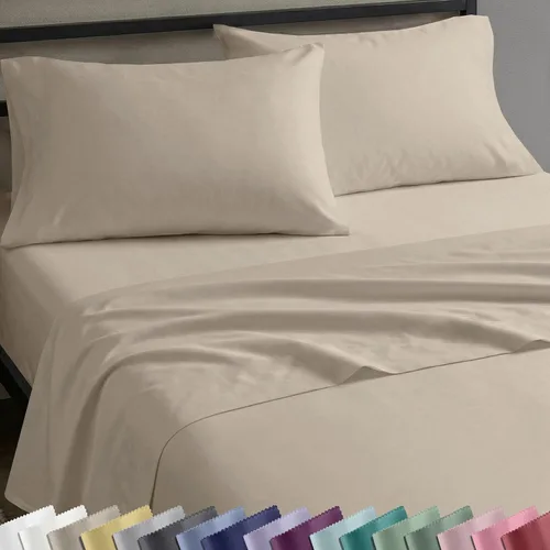 Miniatura 15 de California Design Den Sábanas de Algodón 100% Natural Tamaño Full Juego de Cama con Bolsillos Profundos - Tejido Satinado Suave, Sábanas Duraderas