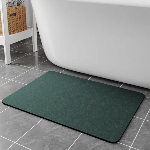 Miniatura 18 de Alfombras de baño de 32 x 17 pulgadas, tapetes de baño de tierra de diatomeas de secado rápido, absorbentes, tapetes de baño de goma antideslizante